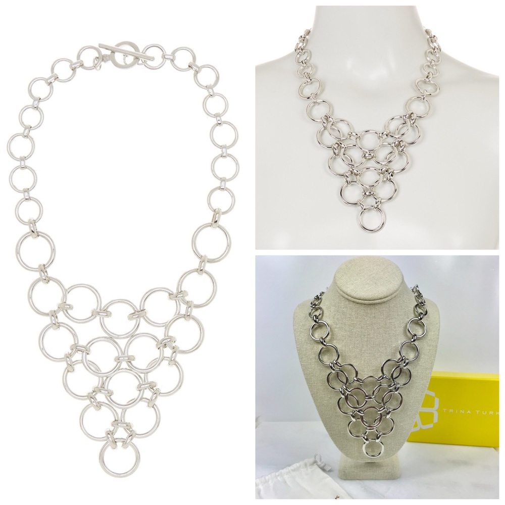 🆕TRINA TURK Round Linked Bib Necklace